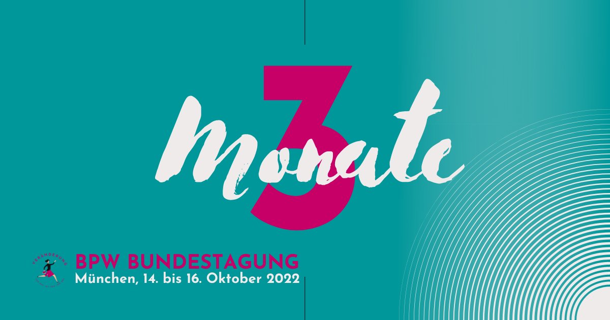 Am 14. Oktober schon was vor? 
BPW München lädt zur BPW Bundestagung ein. In drei Monaten geht es los, wenn es heißt: Vernetzen, vernetzen, vernetzen.
#BPWBundestagung #Veränderung #vonunsmitunsfüruns
#proudtobebpw #networking #tagung