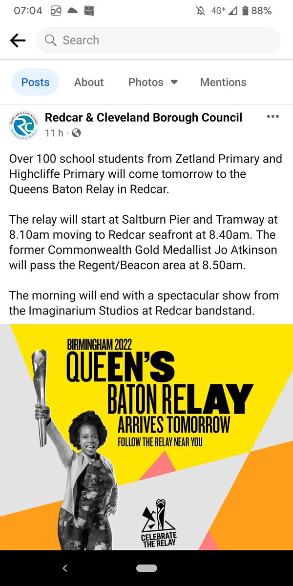 JoAtkinson2016's tweet photo. Today is the day! This morning I will be carrying the Queen's Baton along the Redcar esplanade. I feel so honoured to have been chosen to represent Redcar. I'm more nervous than lining up for the Olympics 😂 https://t.co/KVlXl5qFoo