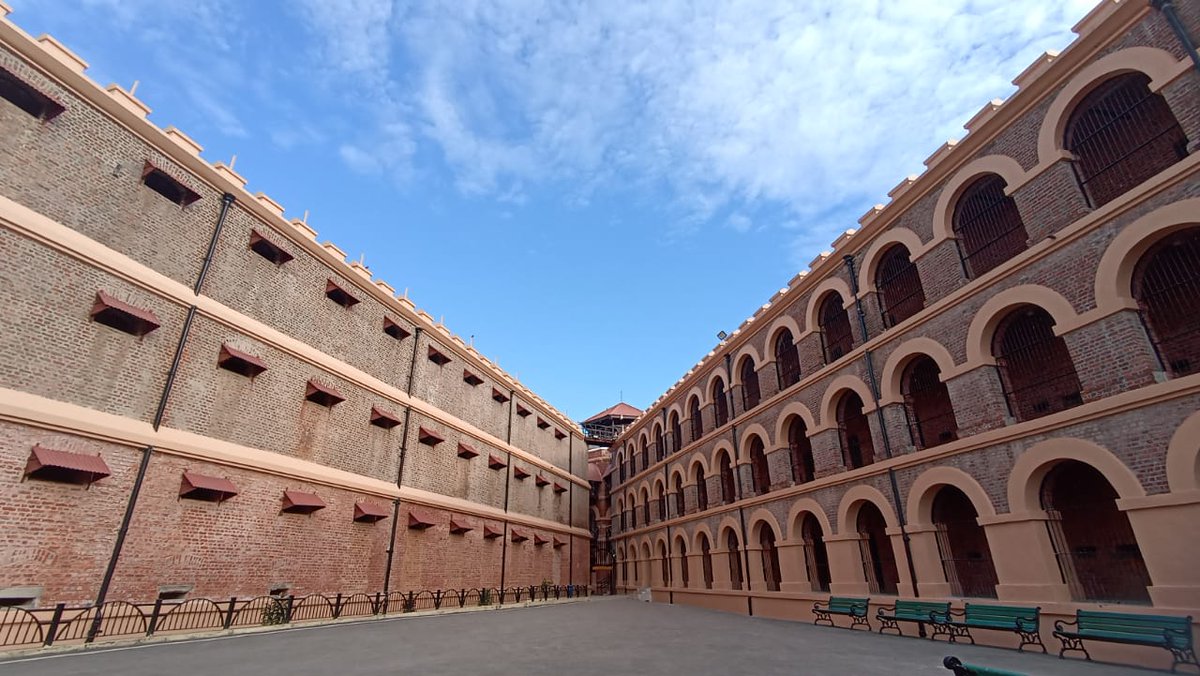 #AmritMahotsav
#CellularJail after completion of #Conservation work undertaken as part of #SwadeshDarshan of <a href="/tourismgoi/">Ministry of Tourism</a> 
<a href="/ANICultureDept/">Art & Culture Dept A&NI</a> 
<a href="/TourismDeptANI/">Andaman and Nicobar Tourism</a>  
<a href="/EngineersAPWD/">APWD - Public Works Department @ ANI</a>  
<a href="/Andaman_Admin/">Andaman and Nicobar Admn</a>