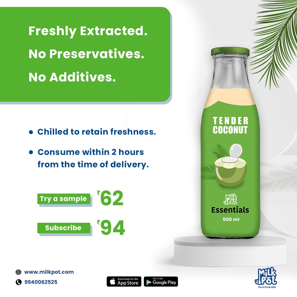TheMilkPot's tweet photo. Subscribe to Tender Coconut, hassle-free 🍹Delivered every morning in glass bottles 🥛

Download the app at https://t.co/cDZWtlCLX2 https://t.co/LWcV15S06j