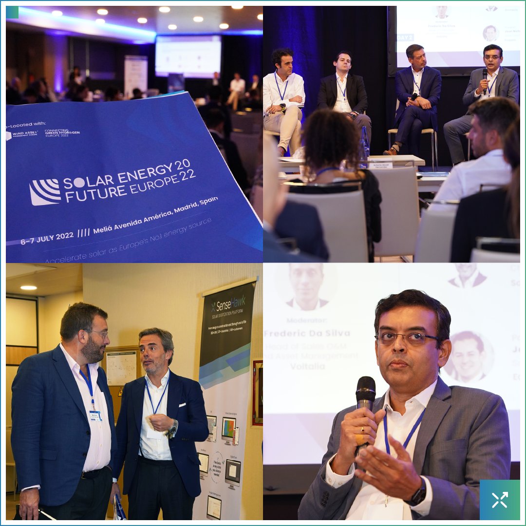 SenseHawk's tweet photo. SenseHawk at #SEFE2022 last week: Co-founder &amp; President, Rahul Sankhe, as part of  an exciting panel discussing solutions for smarter #solar, noted that the need for a single source of truth for all asset data - created by #digitizing key processes - has never been more urgent. https://t.co/vSjLFfeKlI