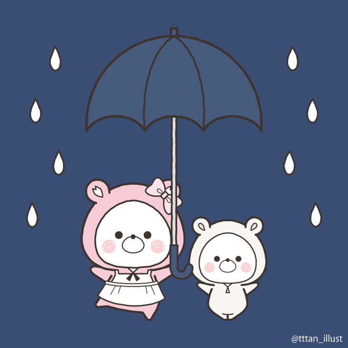 雨のお散歩のtwitterイラスト検索結果