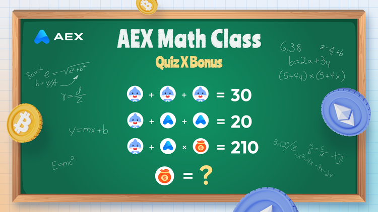 📒AEX Math Class

🖊️Answer 2 Earn
1⃣Follow <a href="/Aexglobal/">AEX</a> 
2⃣RT&amp;Tag 3 friends.
3⃣Comment your answer.

🎁5 winners will be given the💰, how much is in the money bag? Solve it👇

#ETH #airdrops #Giveaways