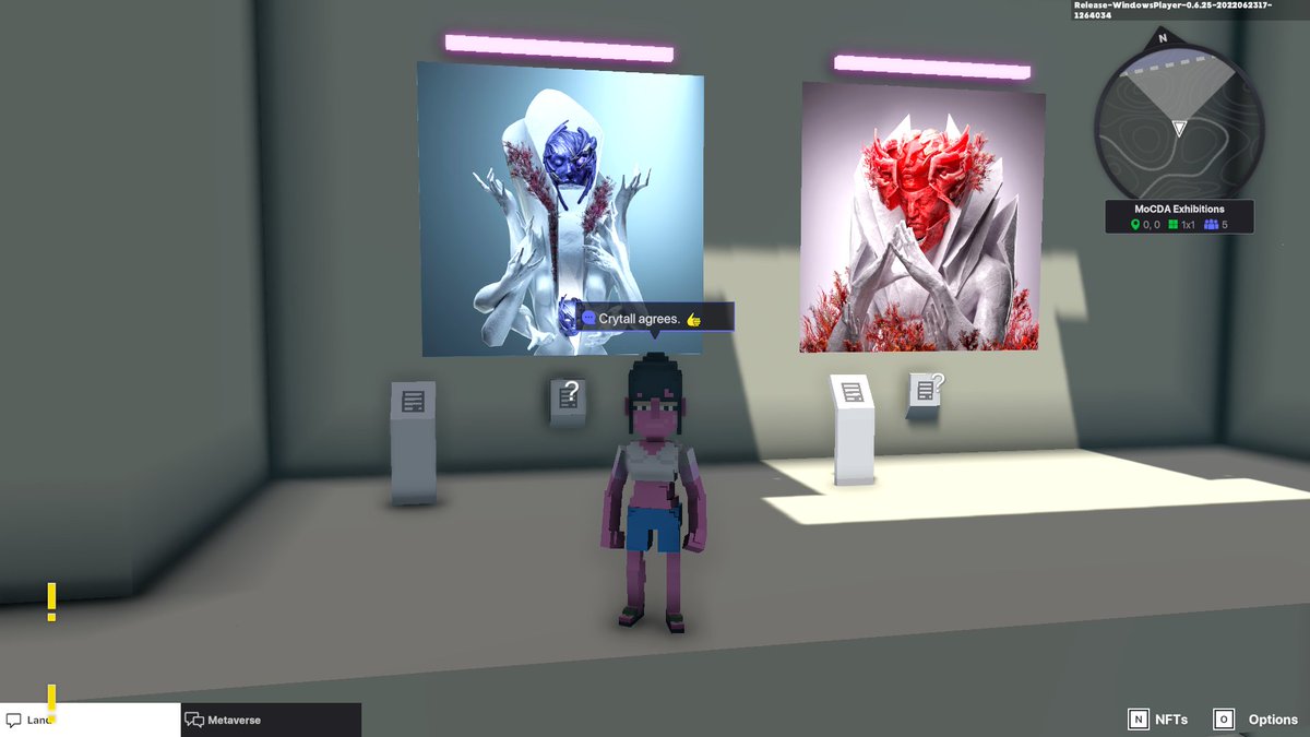 narulon's tweet photo. @TheSandboxGame @MOCDA_ I just participated in the #TheSandbox weekly contest for a chance to win 200 mSAND! Here is my favorite piece from the ‘Impossible Worlds’ exhibition, check out my screenshot below!
👇 https://t.co/iNfgtUoKaB
