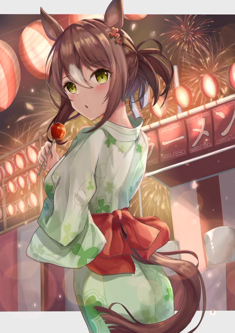 夏を満喫する浴衣ファイン殿下～#ウマ娘 #ファインモーション 