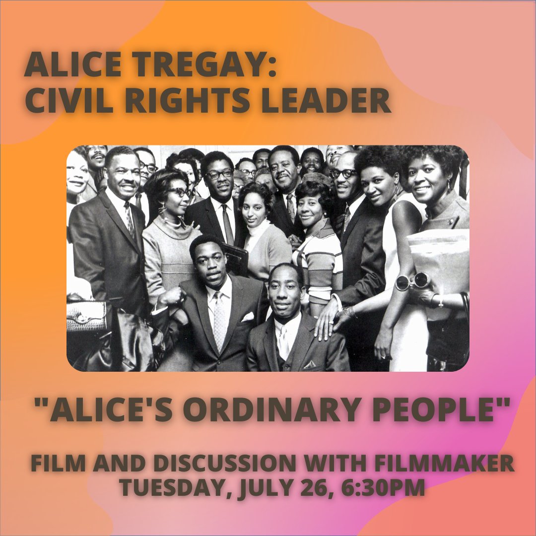 belmontlibma's tweet photo. Film screening and discussion with filmmaker Craig Dudnick about "beyond the beaten path" civil rights leader Alice Tregay. (Psst...you can also watch the film on Kanopy using your library card!)
#CivilRights #BeyondTheBeatenPath #AdultSummerReading #belmontlibma #Documentary https://t.co/s7jykZn68c