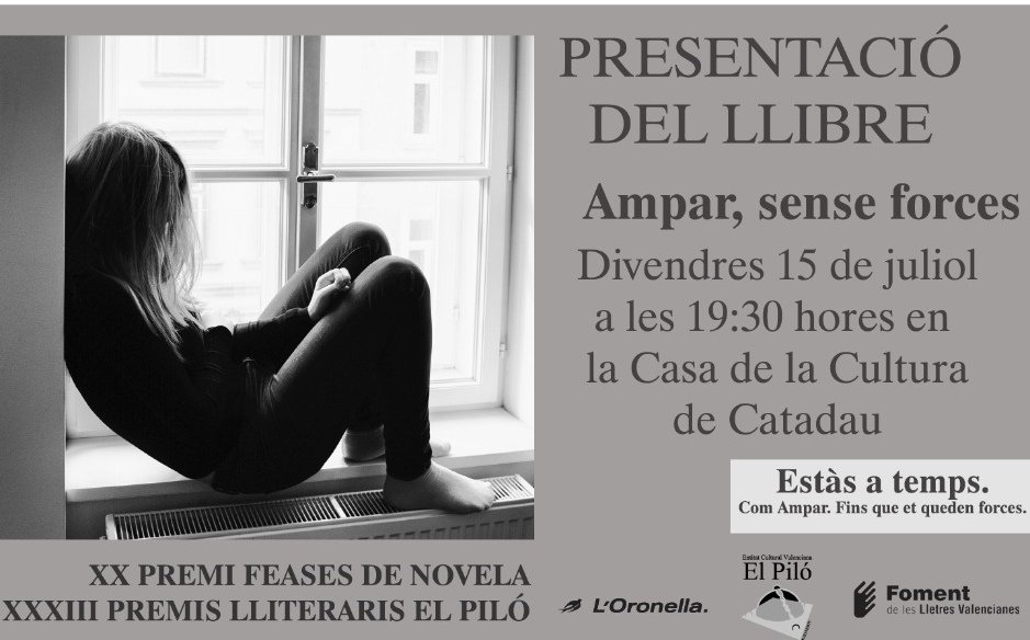 JoseMarcavi's tweet photo. Dema, si voleu saber mes sobre #Ampar i #Harolt vos espere a tots a les 19:30h en #Catadau
Esteu a temps. Com #Ampar. Fins que mos queden forces.
#SocEscritor en #LlenguaValenciana @LOronella https://t.co/wTh4eirXCR
