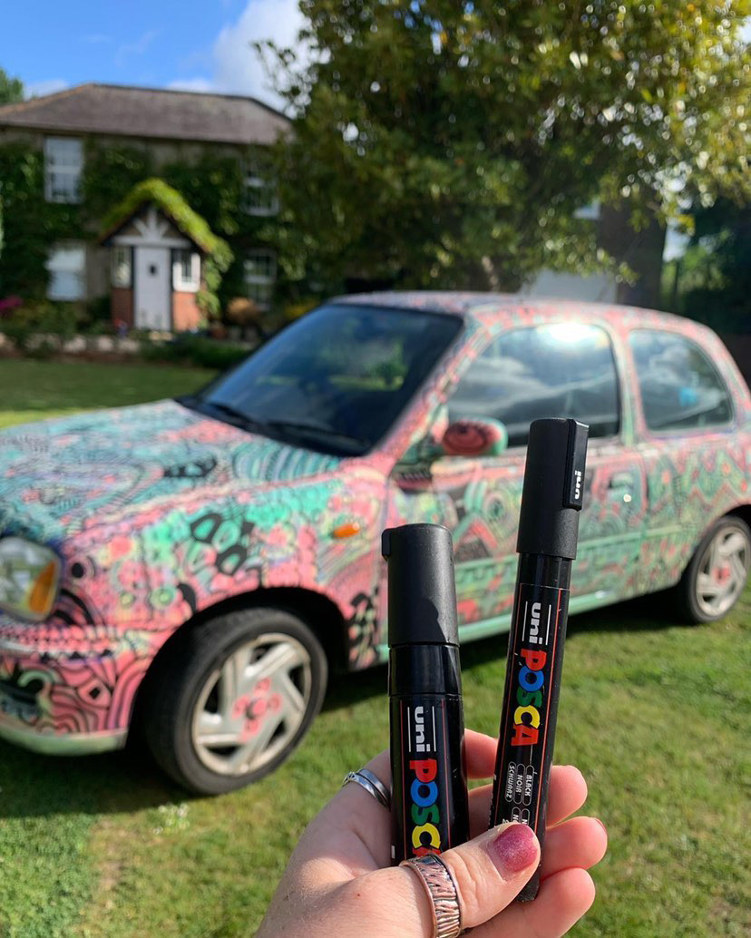 poscauk's tweet photo. Why stop at paper and canvas? Why not POSCA your car?! Never forget where you parked because you will spot your beautiful creation from a mile away! Fantastic project @i.ashby_artwork ! 🚗
#POSCA #POSCAart #POSCACustom #Art #POSCAdesign #Design #Handmade #Car #CarDesign https://t.co/wua3Vug9ky