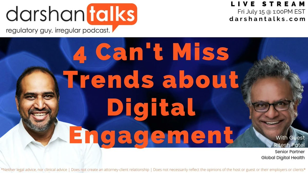 ritters90's tweet image. Come and join me on my interview on the @DarshanTalks Podcast on Fri, Jul 15 @ 12:45pm ET #DarshanTalks #smallunites #digitalhealth #healthcarejobs #digitalhealthcare #healthcareindustry @FINNPartners