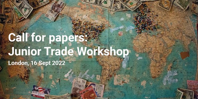 ✅Researching international trade?
✅PhD student or postdoc?
▶️Come to the CEP Junior Trade Workshop. London. 16 Sep.

Deadline for papers: 26 July

More here: ow.ly/Rofy50JRuuS