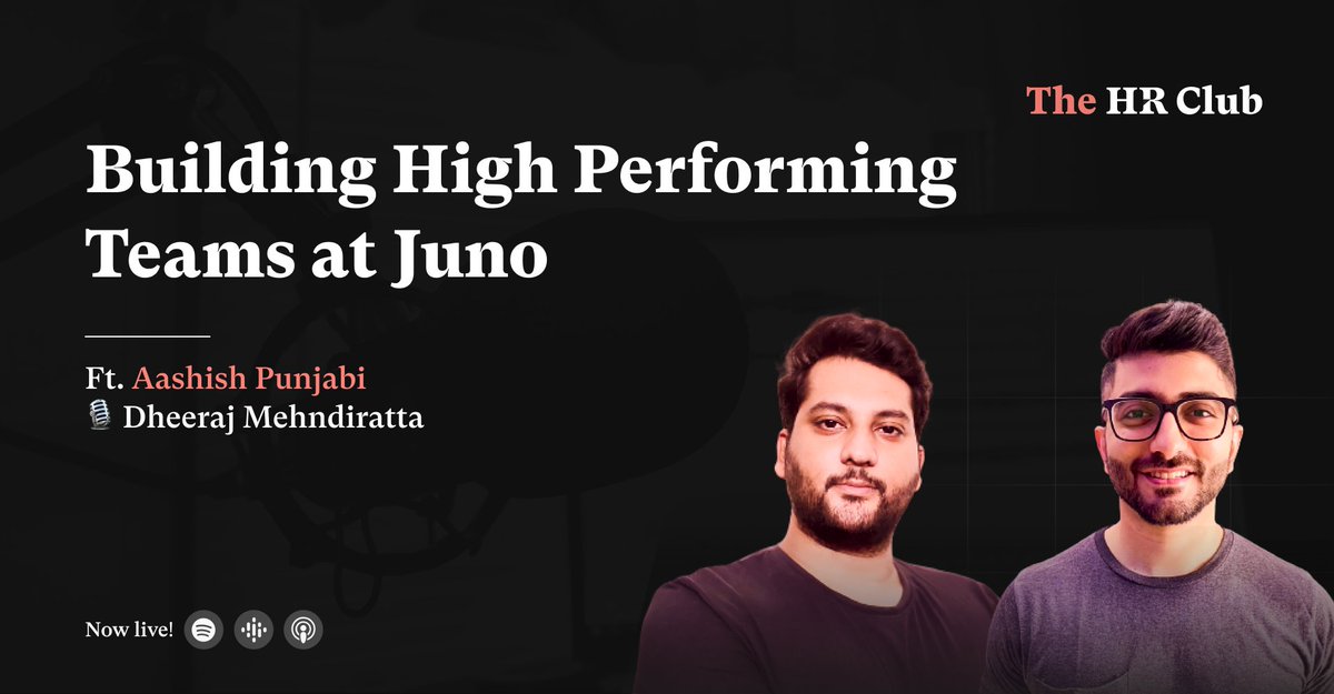 @thehr_club X  wrky.ai

Ep #08 - 'Building high-performing teams at Juno'

Ft  @Aashishpunjabi1 | Talent and Culture @OnJunoHQ

Host-  @dj210891 Founder @wrky_ai
 
Spotify spoti.fi/3AOYTwj
Google bit.ly/3z4FG8r
Apple apple.co/3P0wc3D