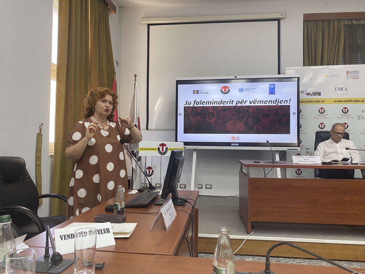 Happy 2 launch w/Rector of <a href="/Uni_Tiranes/">Universiteti i Tiranës</a>,a Policy &amp; Procedures against Harassment&amp;Sexual Harassment,an endeavor 4 gender equality&amp;safer work environment in Tirana University
This document will foster a culture of responsibility &amp;awareness among academic staff&amp;students
<a href="/SwedeninAL/">Sweden in Albania</a>