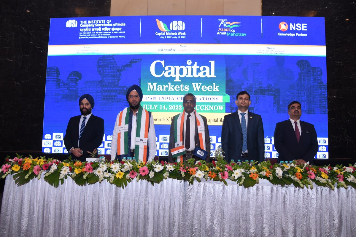 icsi_cs's tweet photo. #ICSI celebrates #CapitalMarketsWeek 2022 at Lucknow @AmritMahotsav @SEBI_India @sidbiofficial https://t.co/hbDq0TGmlt