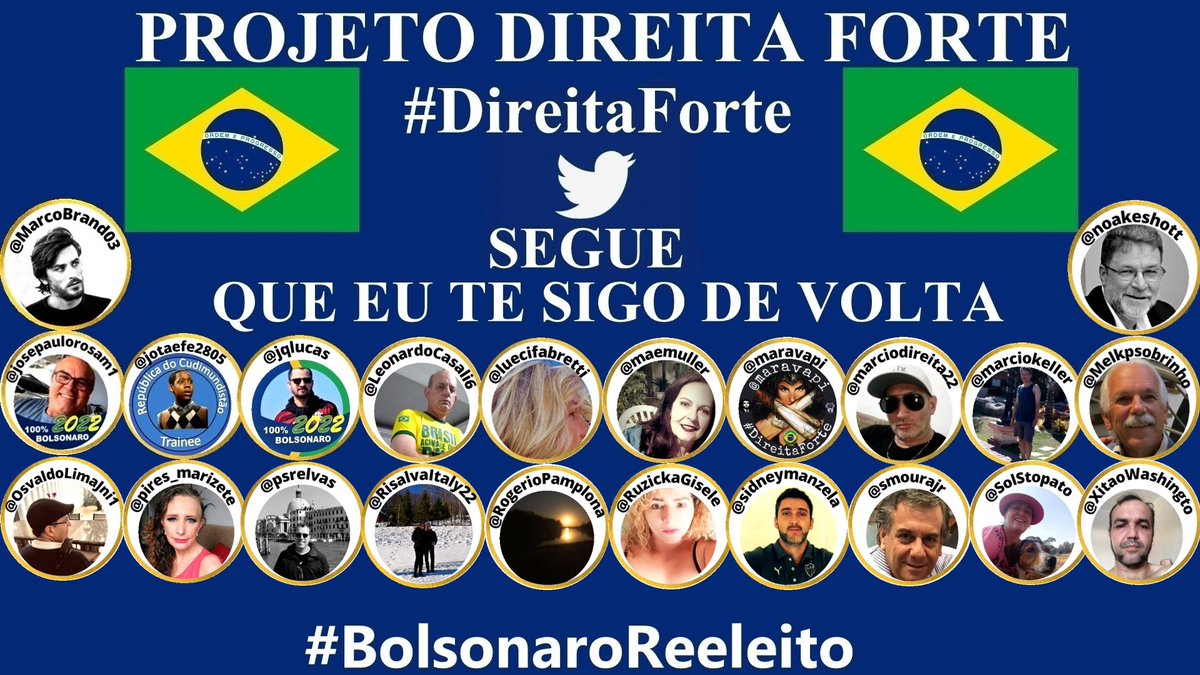 @NordestePatrio1 @taoquei1 @FabioTalhari @Deborabpaim_SP @CaravanaMccoy @_Fiel_Seguidor @solange5628090 @fabiocomercio26 @mjae19880269 @call_suporte @mascotepatriota @Hilma68946015 @Beladiona @CegoTwitteiro @TatianeFeitos @baia_canuto @republicanajc Bolsonaro 🇧🇷💪
#BolsonaroReeleito2022