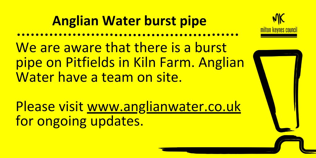 Milton Keynes Council on Twitter "We are aware that there is a burst