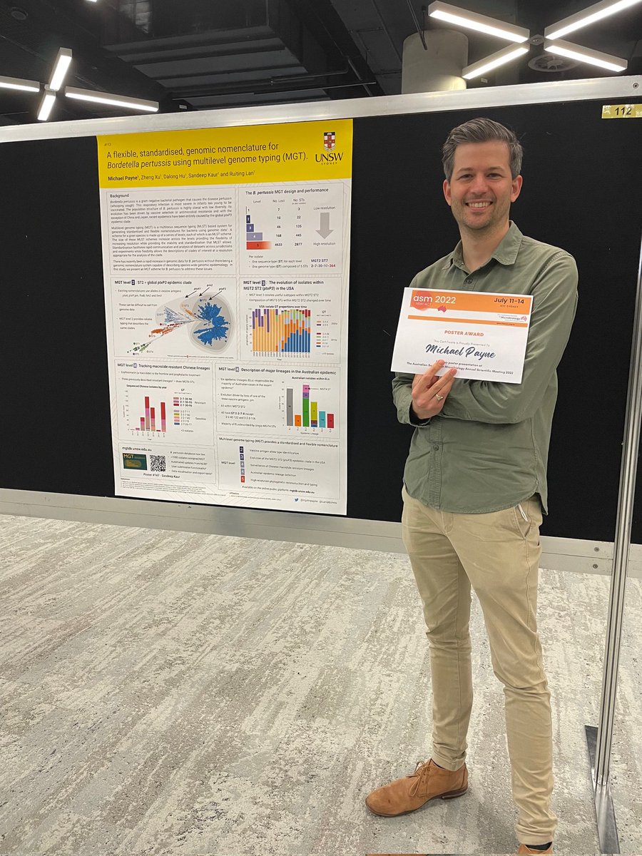 mjohnpayne's tweet image. Thank you to @AUSSOCMIC for the ECR poster prize at #2022ASM. What a great meeting! Looking forward to next year! Congrats also to all the other members of @LanlabUnsw who contributed. @compbiosan, @AliceZhengXu, Dalong Hu and Ruiting Lan!
