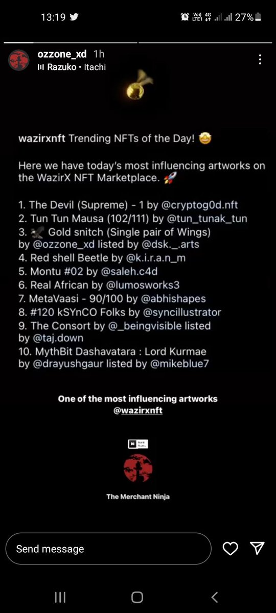 Lumosworks3's tweet photo. Oh man! Like really? My art #realafrican is trending on @WazirX. Right when I was sinking low..this happens and some kind words from my community and I am right back up. Sale or no sale.. This momma ain't gonna stop .. ๐๐ปโโ๏ธ๐ซ ๐๐ https://t.co/rMsrbNpGqc