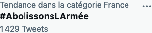 Carbone___'s tweet photo. Voir ce hashtag un 14 juillet me fait dire que le pays n'est pas totalement finito, merci pour cet espoir❤️ #AbolissonsLArmee https://t.co/jiD6Z5ckVT