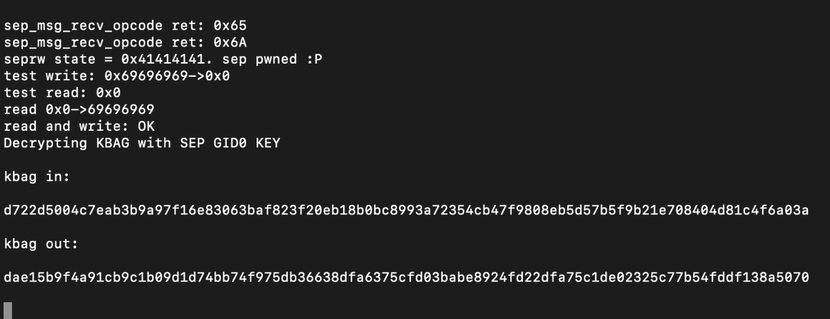 Finally got working blackbird implementation for A8/A9/A9X. Only tested A9 and A9X but A8 should be fine too. 

Shoutout to <a href="/plzdonthaxme/">plx</a> for assistance with SEPROM RE and listening to my monologues about making exploit strat.