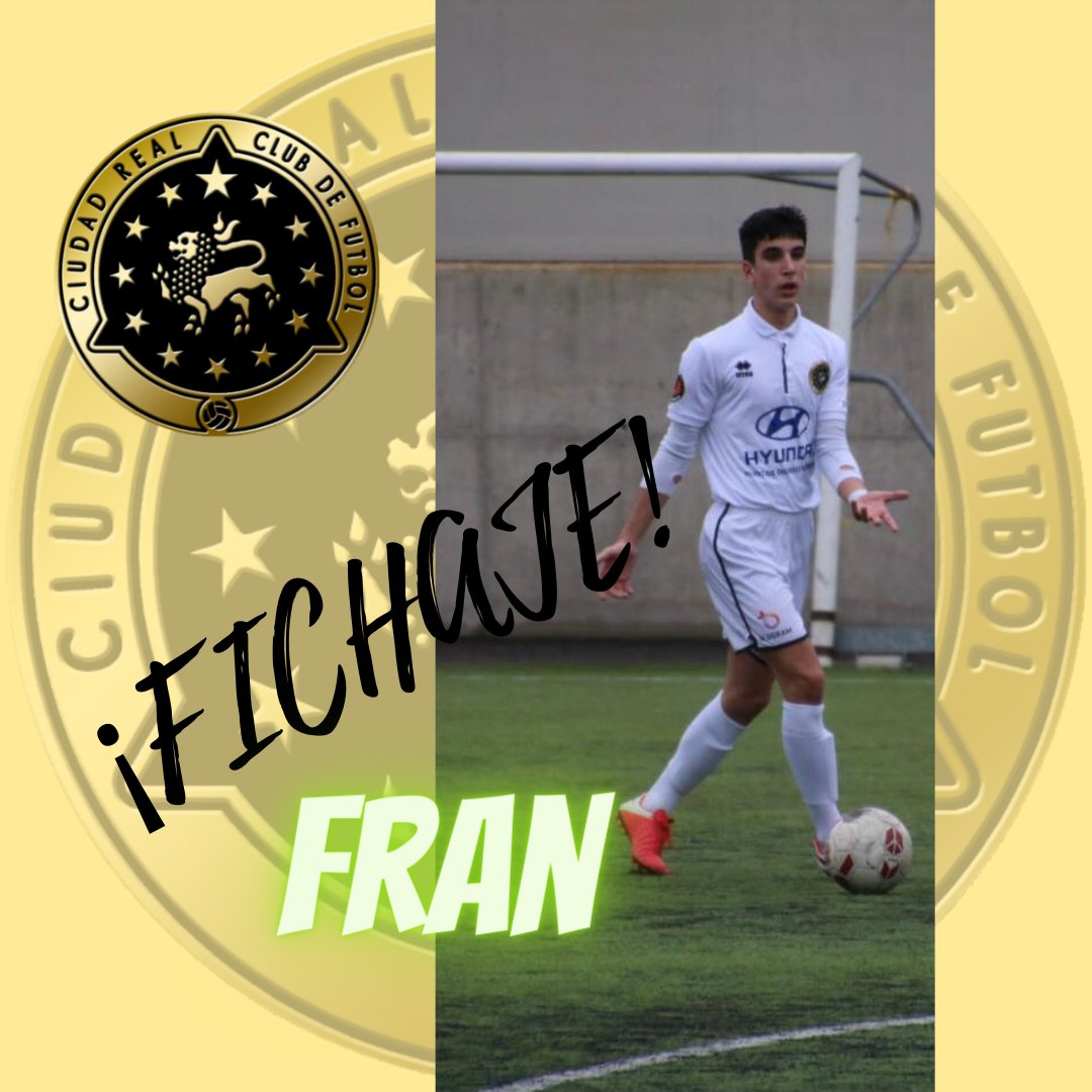 Fichaje. Reforzamos la defensa con un joven jugador. Compromiso y valor. ¡Enhorabuena!
#CiudadReal #ciudadrealcf #futbol