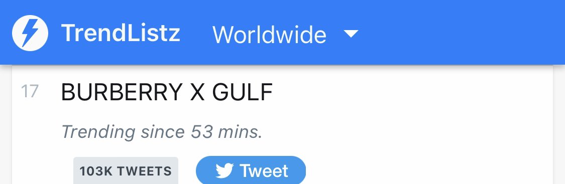 TRENDFORGULF1's tweet photo. #17 Worldwide 🌏

BURBERRY X GULF
#BurberryTBMonogram
@gulfkanawut #GulfKanawut https://t.co/Rg6ekTAMih