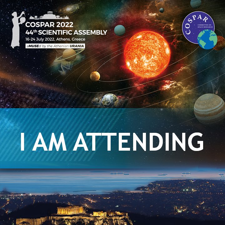 Only 2 days left for #COSPAR2022💥
We encourage you to share information about the Congress, your participation in it and activity. Post, share, tag, tweet, retweet, always by using the following hashtags #COSPAR2022 #ScientificAssembly #Space #greece 
🔗 bit.ly/3Rr20QK