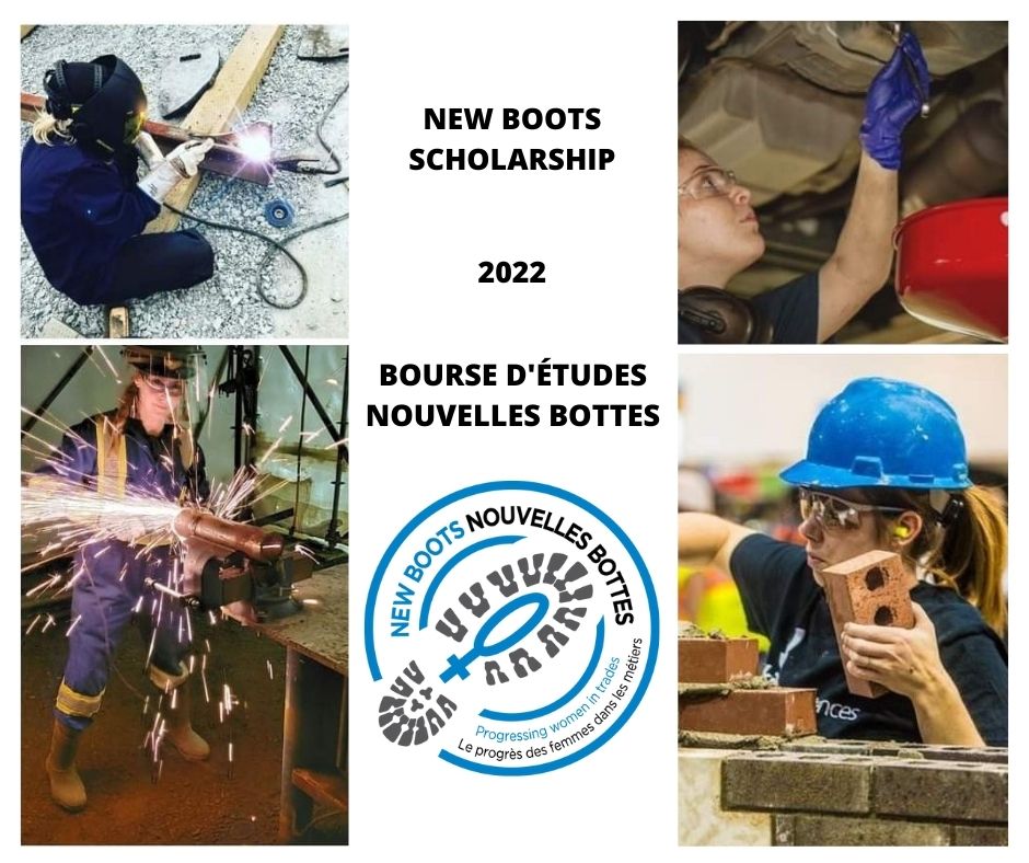 New Boots  will be presenting again this year, FIVE $1000 scholarships to female students studying a non-traditional skilled trade pre-employment program in New Brunswick! 
Find eligibility requirements and how to apply here: 
nb-map.ca/new-boots/new-…