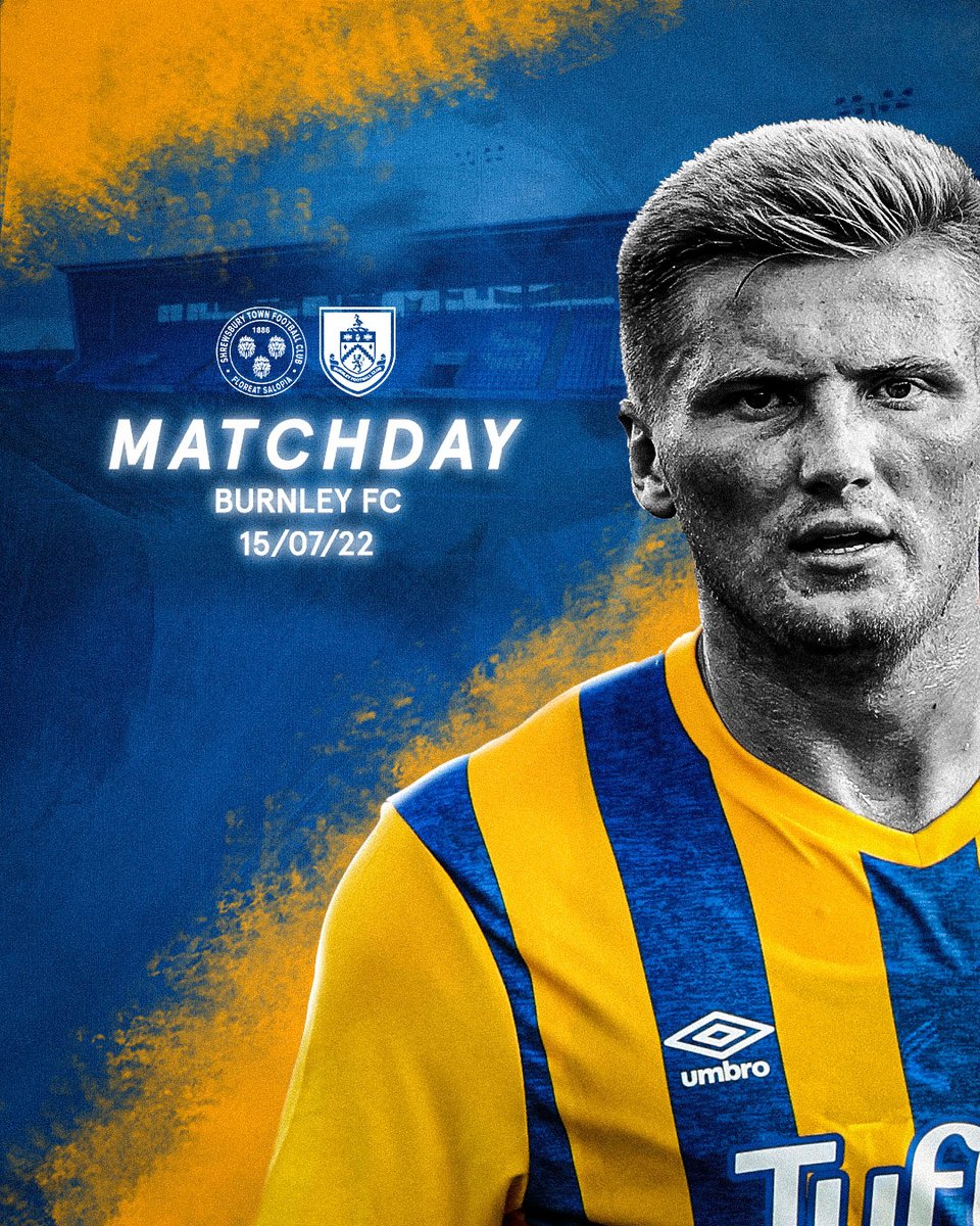 shrewsburytown's tweet photo. Clarets at the Meadow! 👊

🕖 7pm
🆚 @BurnleyOfficial 
🏟 Montgomery Waters Meadow

#Salop | 🔶🔷 https://t.co/g9StDjQT34