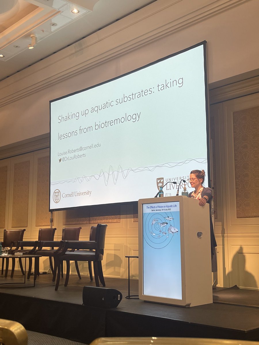 Fantastic Keynote talk this morning from <a href="/DrLouRoberts/">Dr Louise Roberts</a> on biotremology!