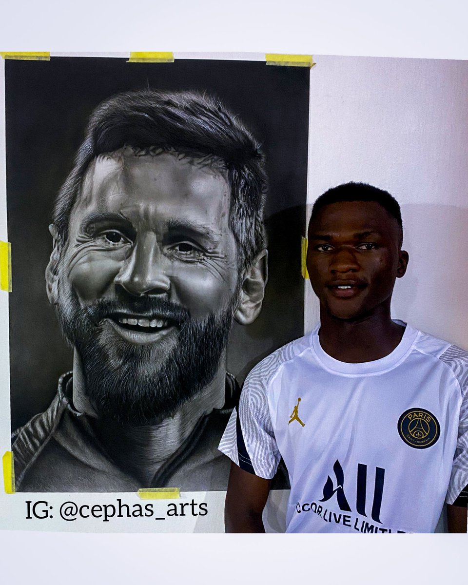 cephas_arts's tweet photo. Hello Twitter🥺
I drew Messi  under 150+ hours with charcoals.

Please support with a RETWEET.🙏

#ChealseaFC Rudiger Welcome to Chelsea Mendy ASUU strike Anthony Olamide LEAKED AUDIO NANS Certified Loner Melbourne Fireboy #ybnl Oyetola #Tinubu LAUTECH Nairaland #SideChickGang https://t.co/Y4ka54Lbg4