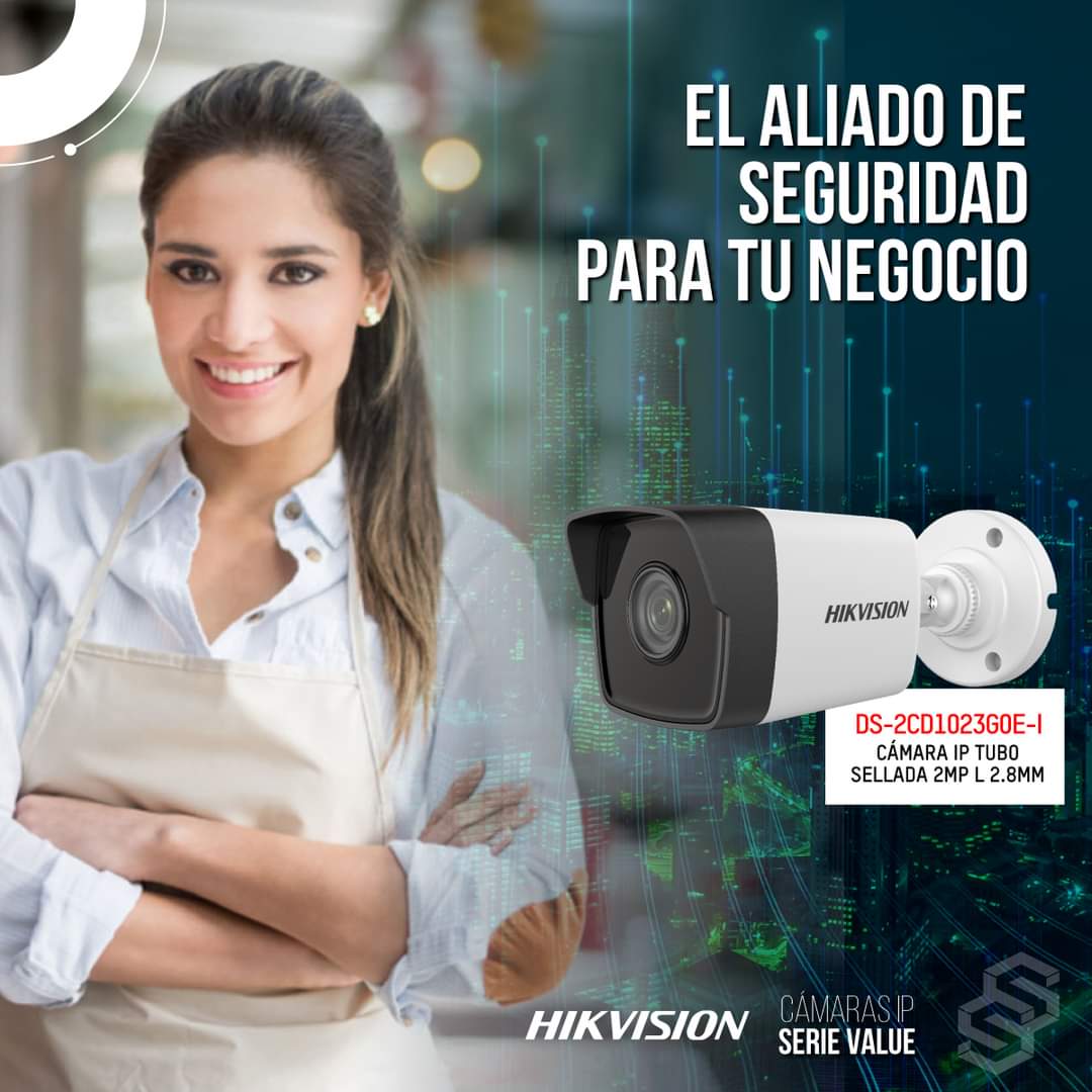 jrsolutionsec's tweet image. 𝐃𝐒-𝟐𝐂𝐃𝟏𝟎𝟐𝟑𝐆𝟎𝐄-𝐈 | 𝐂Á𝐌𝐀𝐑𝐀 𝐈𝐏 𝐓𝐔𝐁𝐎 𝐅𝐈𝐉𝐀 𝐝𝐞 𝟐𝐌𝐏
Imágenes de alta calidad con resolución de 2 MP
Tecnología de compresión eficiente H.265+
Imágenes claras contra la luz de fondo fuerte gracias a la tecnología DWDR
Resistente al agua y al polvo (IP67)