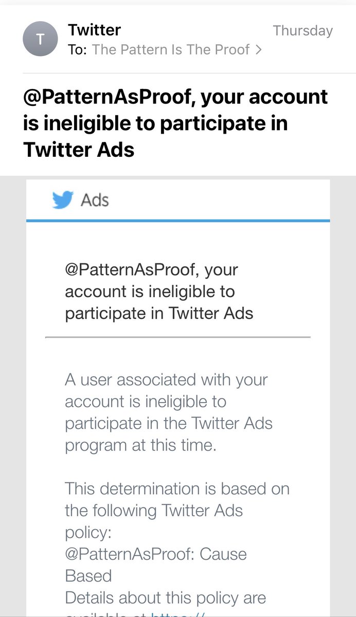 PatternAsProof's tweet photo. 1/4 Since 2019 this org has occasionally run ads to make the public aware of aggregated gov’t data.

An ad last month promoting civil rights data resulted in an ad ban (one of @Twitter’s largest shareholders, Elon Musk/Tesla, receives a high volume of civil rights complaints). https://t.co/SXj22PLIxA