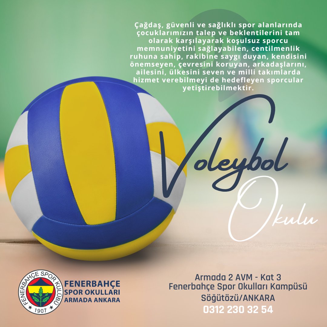 Bilgi, iletişim ve kayıt için;

👉 fenerbahceankara.org

👉 Eskişehir Yolu - Armada 2 AVM, Kat: 3, No: 113

Söğütözü/Ankara

👉 0312 230 32 54

#cimnastik #fenerbahçe #fenerbahçesporokulları #futbol #football #basket #voleybol #boks #ankara #armadaavm #armadaankara #sports