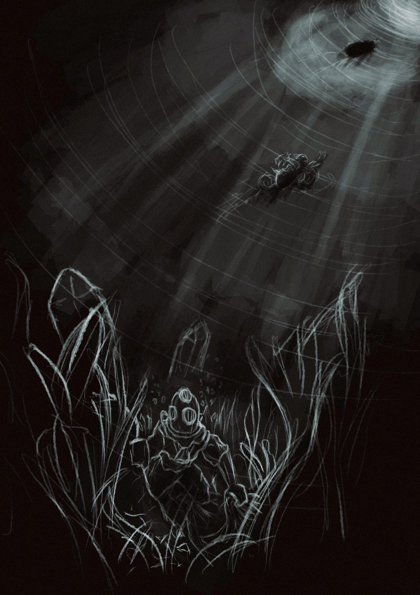 Under the sea
Any guesses? 
#drawing #illustration #digitalart #sketch #doodle #creature #creaturedesign #creepy #HorrorArt #monster #wierd #wierdart #concept #conceptart #originalart #Sketching #thalassophobia #dark #darkart