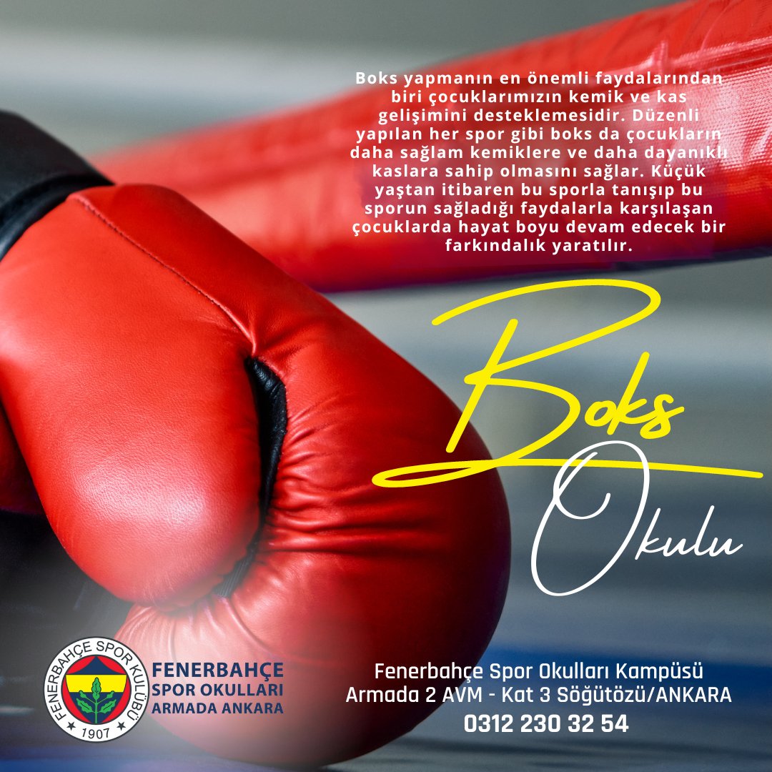 Bilgi, iletişim ve kayıt için;

👉 fenerbahceankara.org

👉 Eskişehir Yolu - Armada 2 AVM, Kat: 3, No: 113

Söğütözü/Ankara

👉 0312 230 32 54

#cimnastik #fenerbahçe #fenerbahçesporokulları #futbol #football #basket #voleybol #boks #ankara #armadaavm #armadaankara #sports