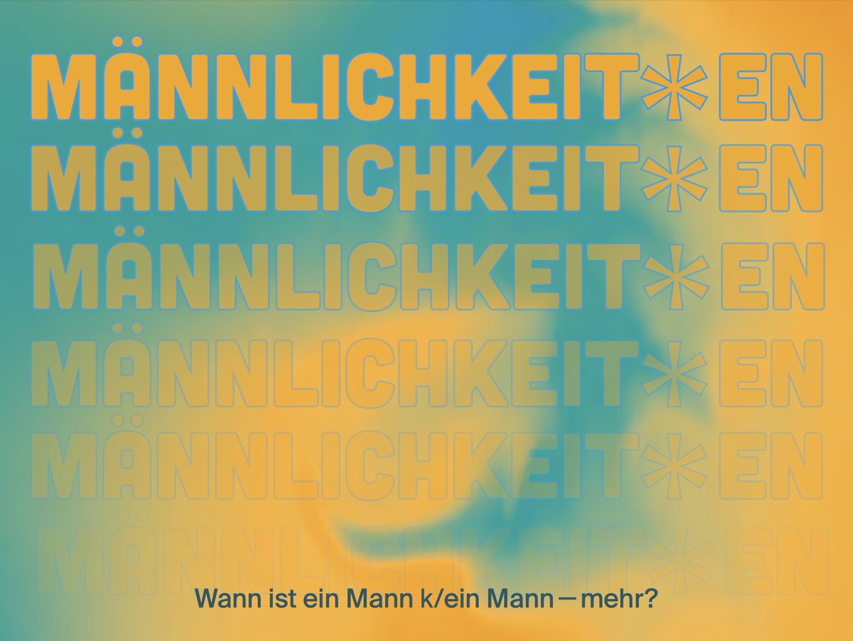 #Männlichkeit*en, was ist das? Wie können wir das ändern? Brauchen wir das?
Fragst Dich: Wann ist ein #Mann k/ein Mann —mehr?
Dann bewirb Dich auf einen unserer letzten Plätze zum #Seminar vom 29. bis  31.07.2022 in Dresden: smp.maennlichkeiten@e.mail.de