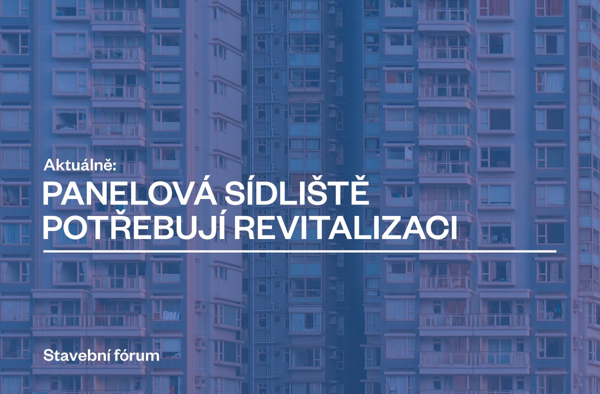 StavebniForum's tweet photo. Přibližně třetina Čechů dnes žije na panelových sídlištích, přičemž v Praze je to dokonce takřka polovina jejích obyvatel. Poptávka po modernizaci, respektive revitalizaci sídlišť proto nijak překvapivě roste: https://t.co/29AsENp1lv. https://t.co/e9tCDYb40o