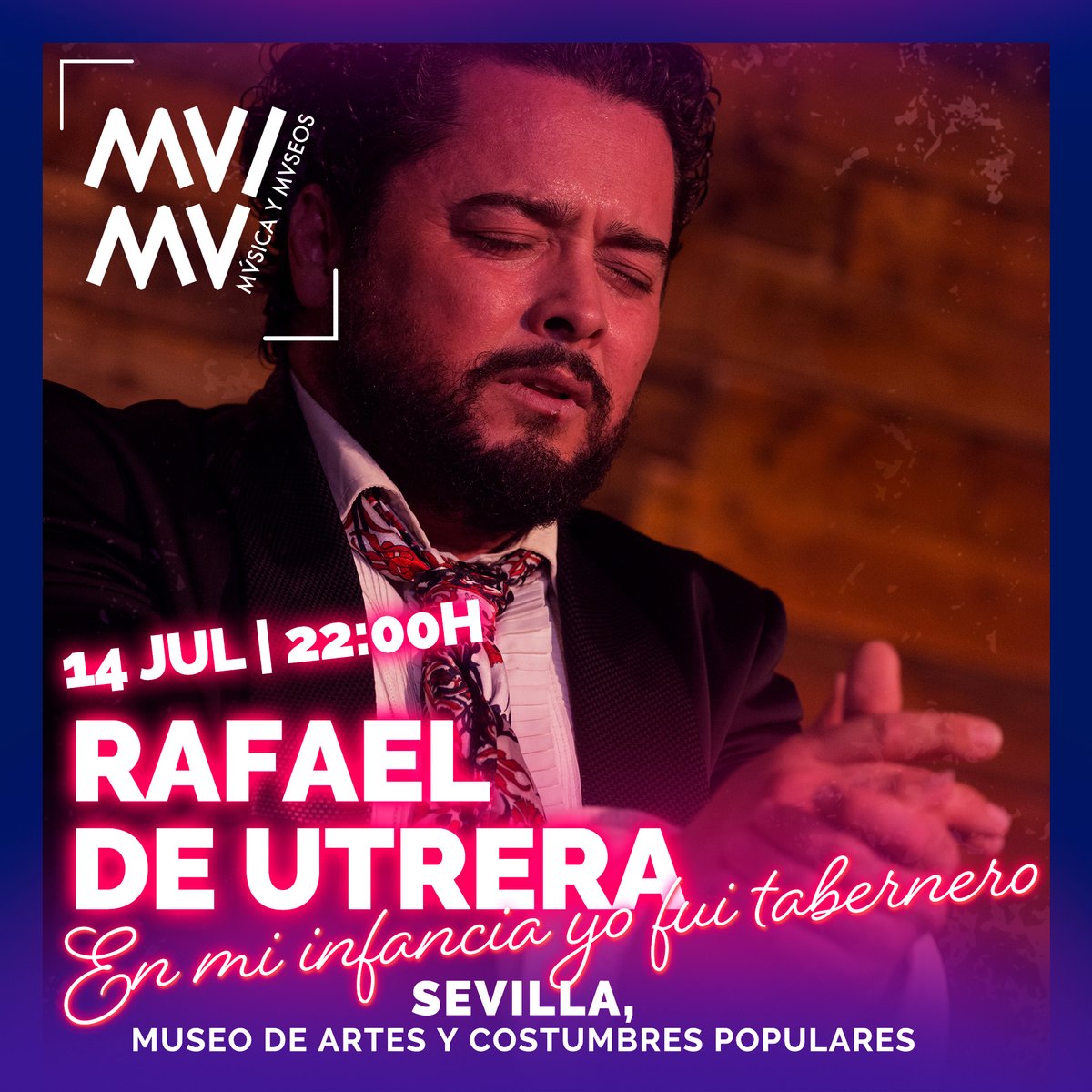 Esta noche, mucho #Flamenco en Música y Museos #MUMU 

<a href="/pedroelgranain0/">Pedro El Granaino</a> 'Granaíno Jondo' en el <a href="/museomalaga/">Museo de Málaga</a>  
🎟mumu.sacatuentrada.es/es/entradas/gr…

@RafaeldeUtrera y Juan Gómez Chicuelo 'En mi infancia yo fui tabernero' en el Artes y Costumbres Populares #Sevilla
🎟mumu.sacatuentrada.es/es/entradas/ra…