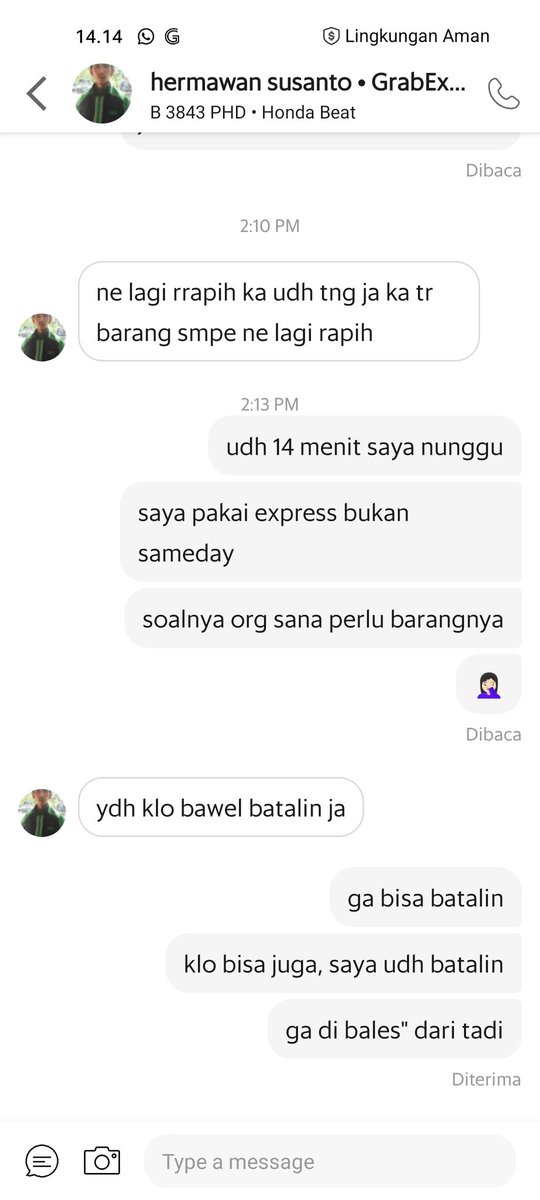 Jeem (@jasisca_m) on Twitter photo Driver <a href="/GrabID/">Grab Indonesia</a> ga sopan, pantas ratingnya 4.6, ga ad balesan, udah nunggu lama, ga kasih tau info kenapa harus nunggu Driver <a href="/GrabID/">Grab Indonesia</a> ga sopan, pantas ratingnya 4.6, ga ad balesan, udah nunggu lama, ga kasih tau info kenapa harus nunggu