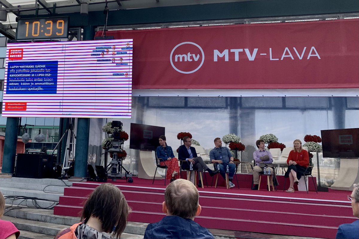 LUMA-valmiudet tarvitaan kaikille. Tähän vahva tuki kaikilta puolueilta. #suomiareena #vientiteollisuus