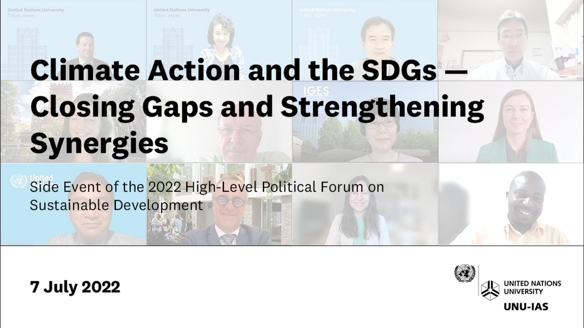 Our #HLPF2022 🇺🇳 online side event explored challenges and opportunities in scaling up #ClimateAction while advancing #SustainableDevelopment 💡📈

🔗 bit.ly/3P9KMpq

<a href="/UNUMERIT/">United Nations University - MERIT</a> <a href="/UNUEHS/">UN University - EHS</a> <a href="/UNDESA/">UN DESA</a> <a href="/UNFCCC/">UN Climate Change</a> <a href="/MOEJ_Climate/">MOE_Japan 環境省</a> <a href="/IGES_EN/">IGES-Institute for Global Environmental Strategies</a> <a href="/IDOS_research/">IDOS_research</a>