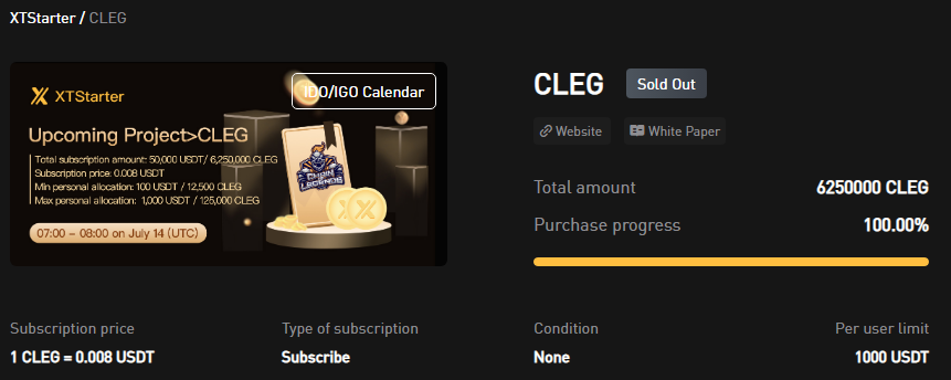 AliGonabadi's tweet photo. #CLEG #token #IEO SOLDOUT in 40 minutes(!) on @XTexchange  launchpad. 
@chainoflegends #IDO https://t.co/o6JAU1c1H6