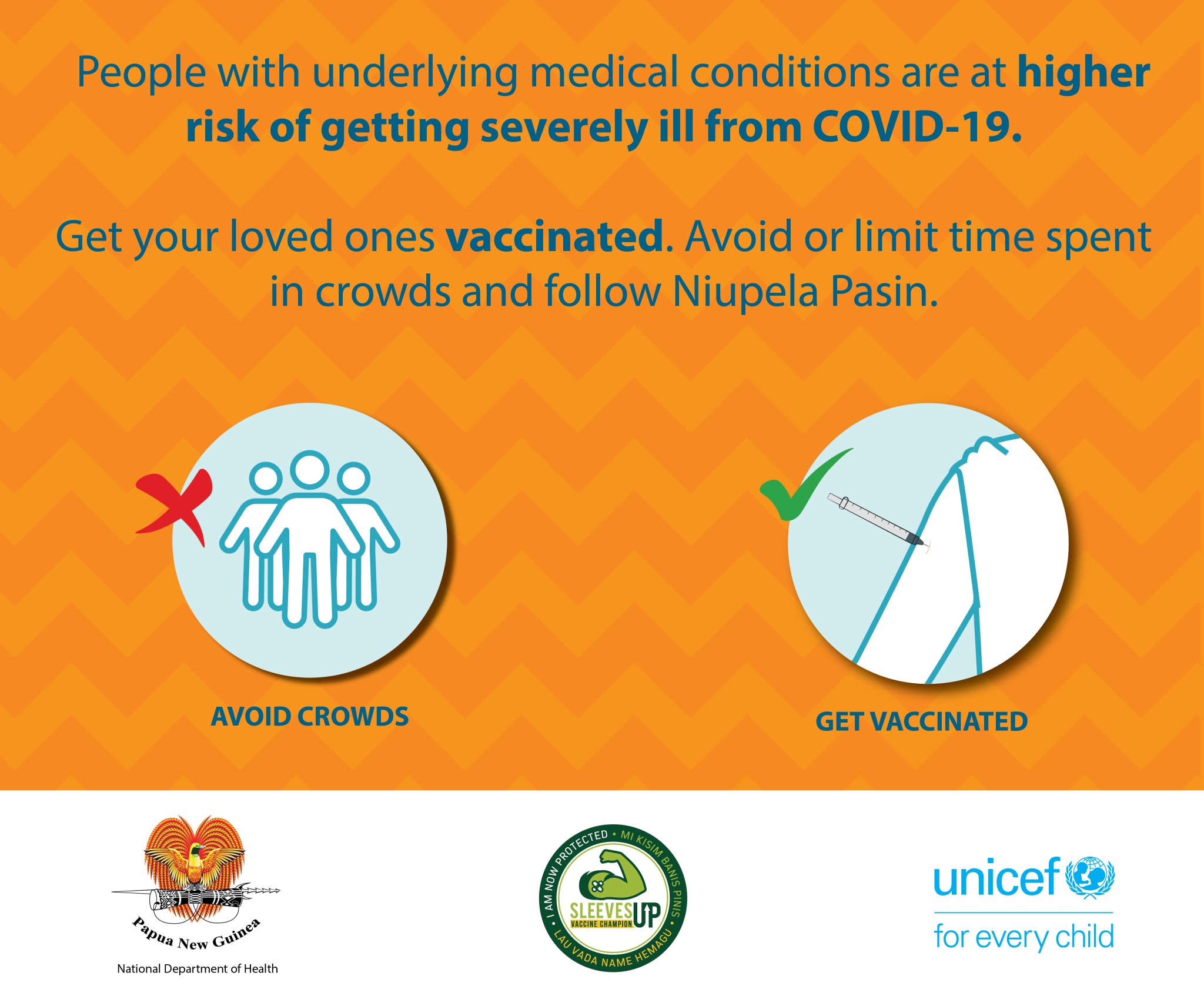 UNICEF Papua New Guinea On Twitter highrisk N avoidcrowds getvacinnated wearmasks Https 