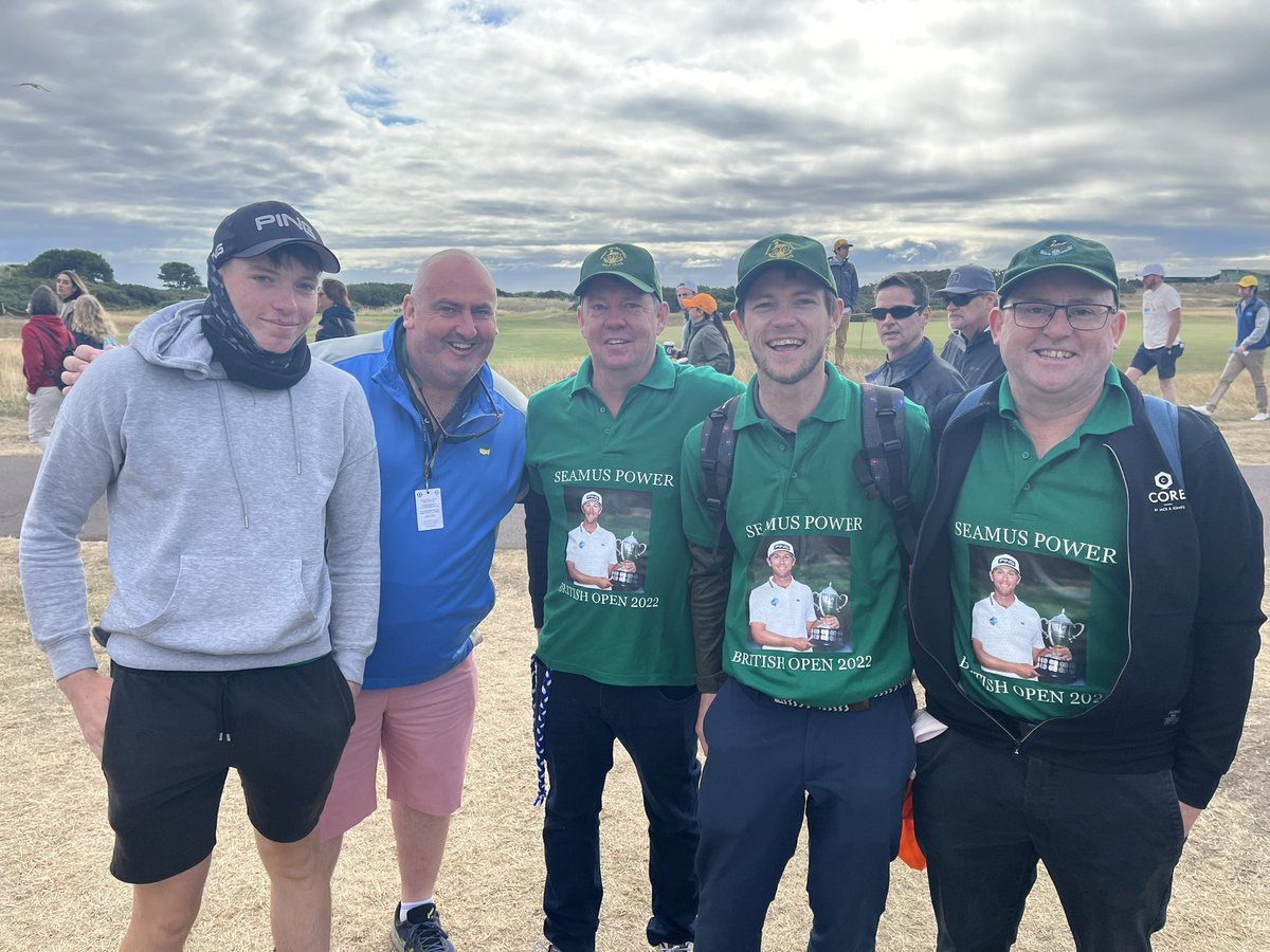 IrishGolfDesk's tweet image. They were never going to be far away from @Power4Seamus @therealcoo and all the Spratts from @westwaterfordgc #TheOpen