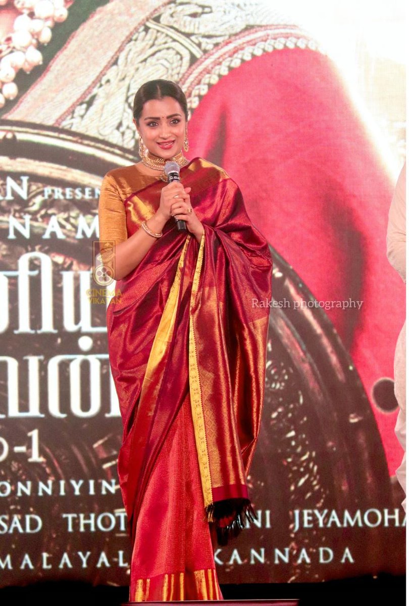 aruntrish's tweet photo. Few More Pics of @trishtrashers From #PS1 Teaser Launch 😍❤ #PonniyinSelvan PC : Rakesh Photography https://t.co/cGxFYsko1u