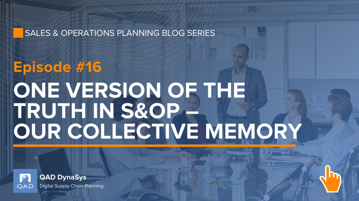 📣 [#SandOP BLOG SERIES] - Episode #16
One version of the truth in S&amp;OP – Our collective memory
❓ What does it mean?

Read this short article to get answers!
👉🏼 blog.dys.com/one-version-of…