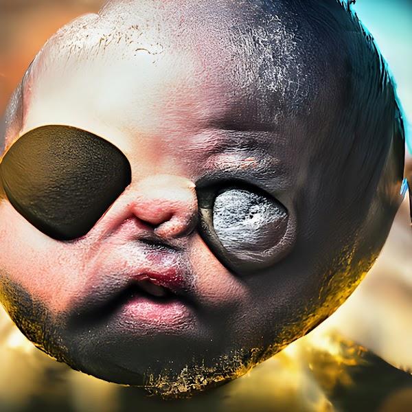 i minted for free this #ugliestbabyintheuniverse 1/1 A.I. generated art (uncommon and rare)  and they transfer to me also an ugliest <a href="/SHAQ/">SHAQ</a> #celebrityedition.... so cute!! 🥰😝🤣