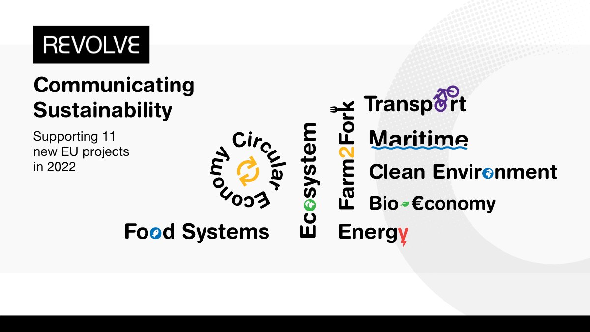 RevolveMediaCo's tweet photo. As part of our contribution to building a #sustainable future, REVOLVE believes in supporting research and innovation toward a zero-carbon economy.

We are happy to announce that in 2022 we are starting 11 new EU projects - 8 #HorizonEU and 3 #LifeProgramme. https://t.co/QK3EdWnj6S