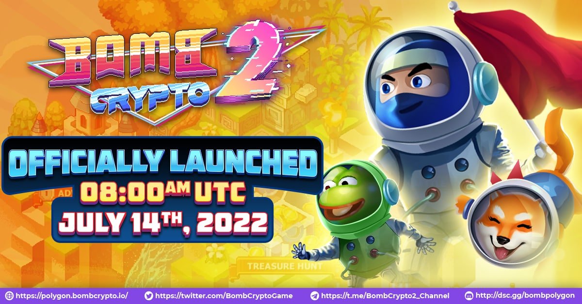 🎉BOMBCRYPTO 2 OFFICIAL LAUNCH🎉

The golden hour has come, Let's enjoy the launch of the Web version of BOMBCRYPTO 2 now!

Access the link polygon.bombcrypto.io and click the "PLAY" button or click app.bombcrypto.io/polygon/index.… to experience BombCrypto 2.