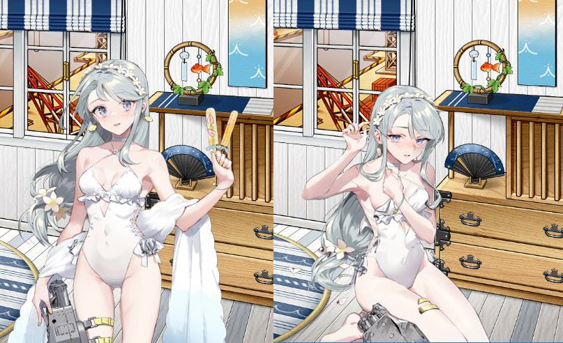 チェックしそびれてたけど狭霧の水着こんなえっちだったんかい…それにしても美人や 